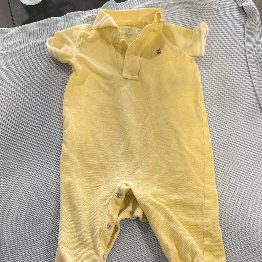 Polo by Ralph Lauren Soft Yellow Kids Footie